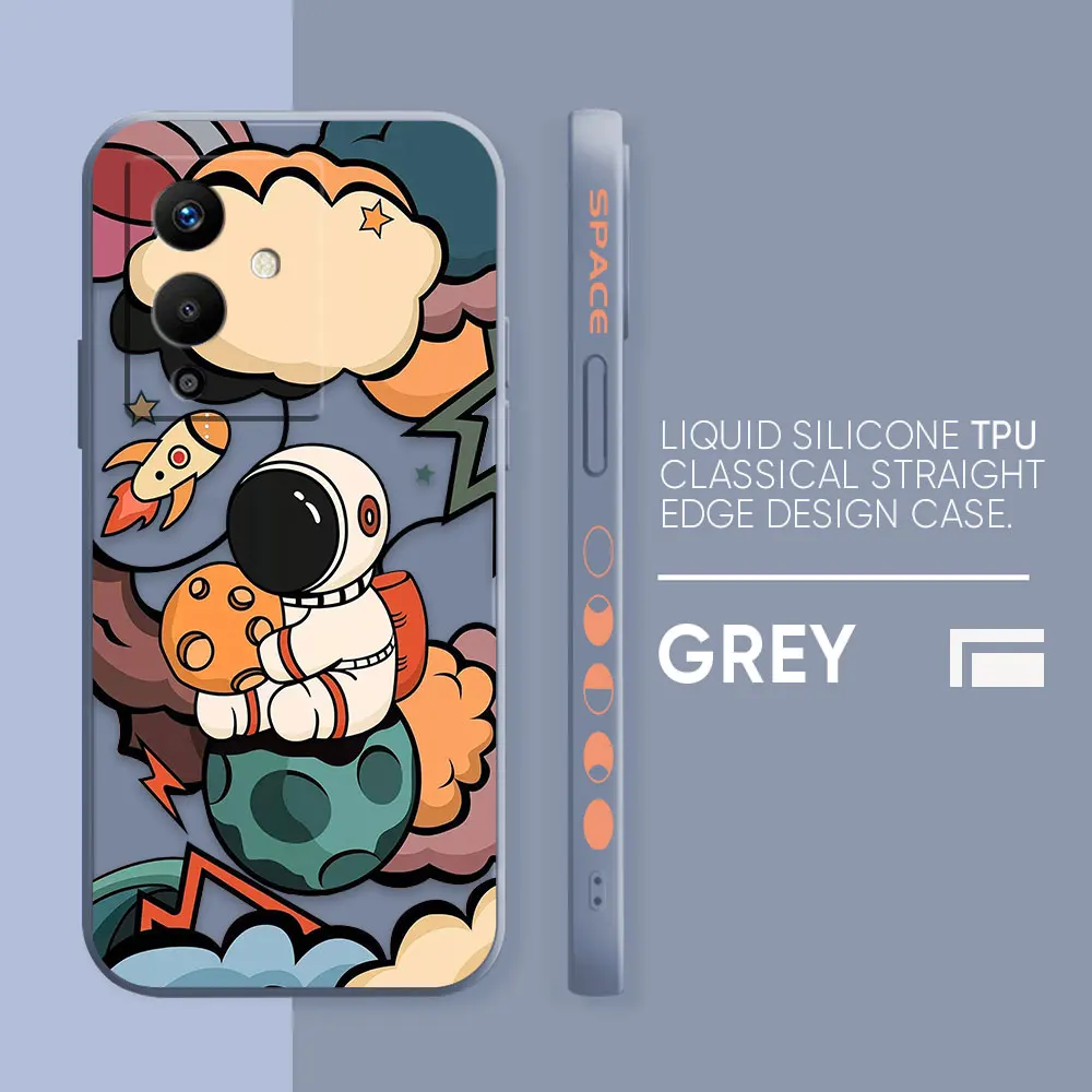 thumbnail image 1 of Phone Case For Infinix SPARK NOTE 11 12 G96 8 SMART 5 6 7 POVA 3 4 PRO Case Cover Funda Cqoue Shell Capa Cartoon Space Astronaut, 1 of 5