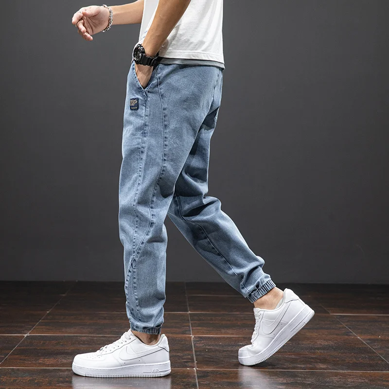 

Spring Summer Black Blue Cargo Jeans Men Streetwear Denim Jogger Pants Men Baggy Harem Jean Trousers Plus Size 6XL 7XL 8XL