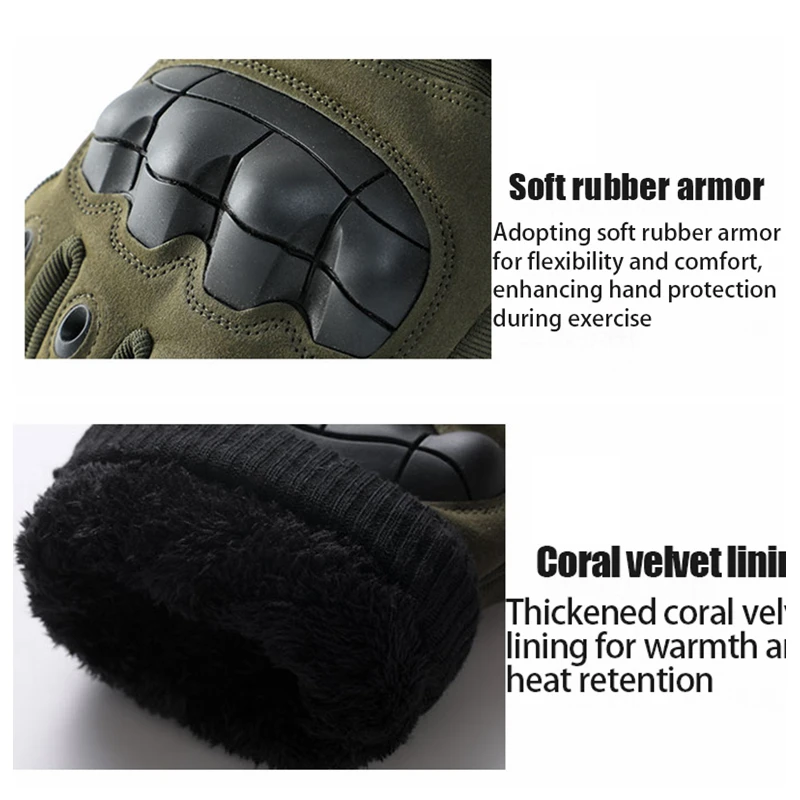 Sports Gloves Finger Gloves Tactical Gloves Full Finger Winter Warm