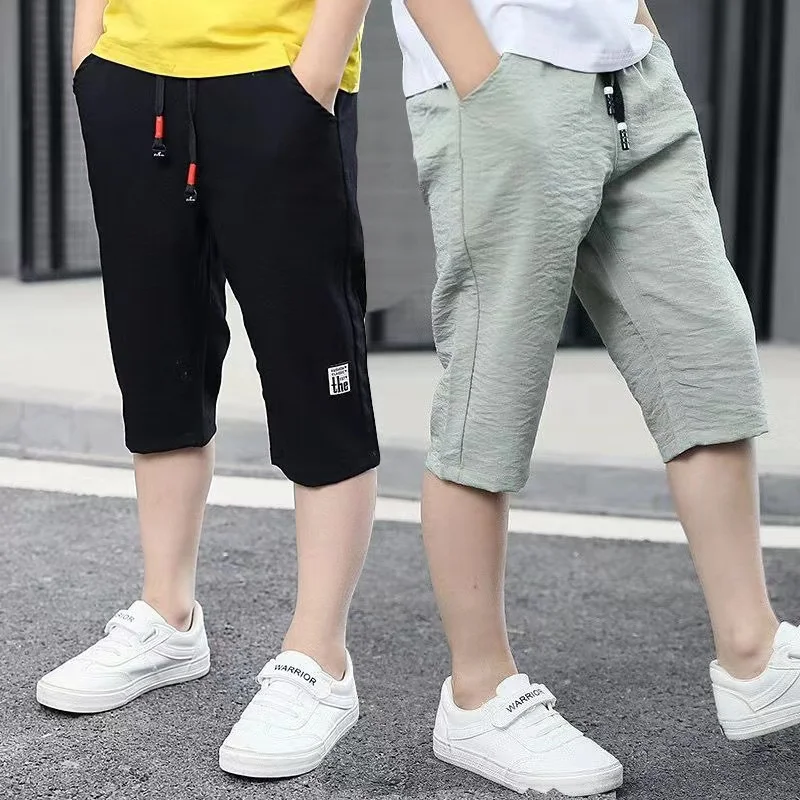 3-13Yrs Children Boys Shorts Causal Kids Knee Length Straight Shorts Summer Boys Outfits