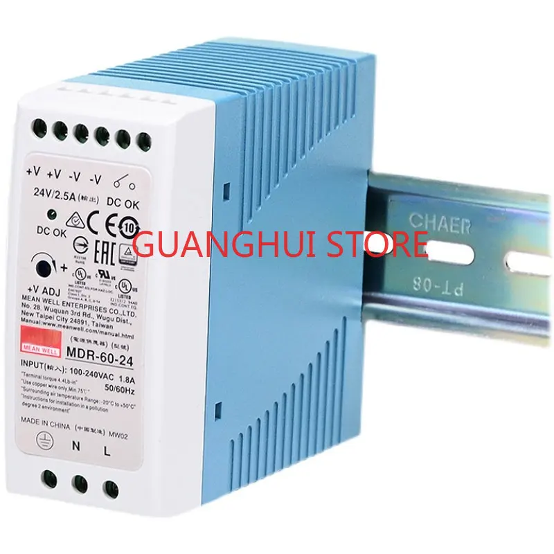 

MDR-60-24V Rail Type 60W Switching Power Supply 5V 12V 48V Small Volume DR Thin Plastic Shell