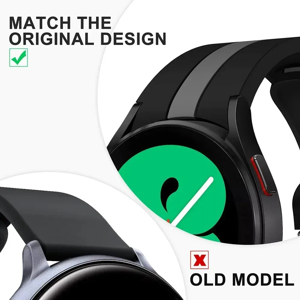 Dual-Color Silicone Strap - Comfortable Watch Band Bracelet