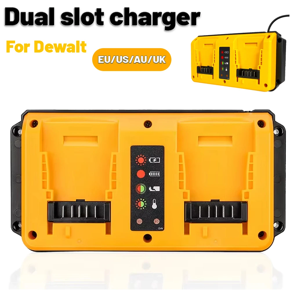듀얼 포트 충전기 빠른 휴대용 미국/EU/영국/AU 플러그 Dewalt 18V-20..