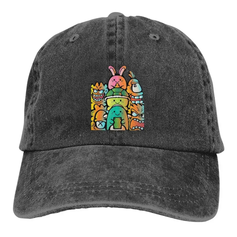 

Doodle Multicolor Hat Peaked Women's Cap Personalized Visor Protection Hats