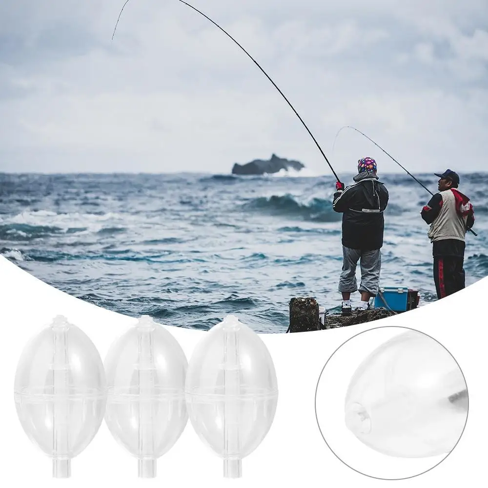 Trasparente Pesca Plastica Trasparente Superficie Galleggiante Plastica Verticale Pesca Slip Bobber Strike Indicatore Ovale Altamente Sensibile