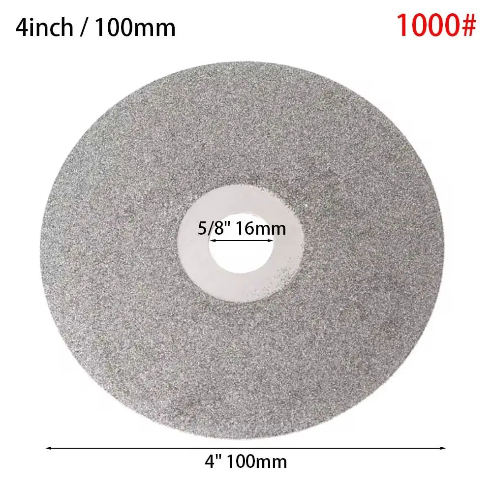 100mm Coated Grinding and Polishing Disc for Gemstones, Jewelry, and Glass