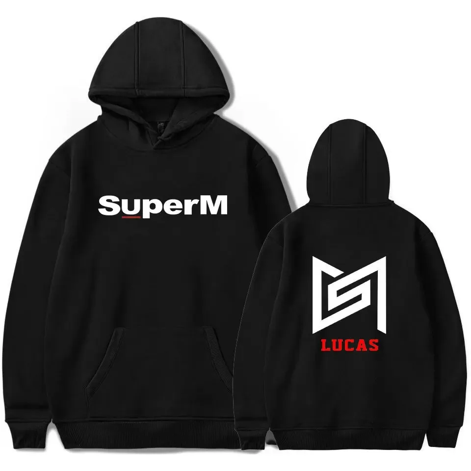 Kpop superm taemin hoodies women/men korean sweatshirts fashion long sleeve fleece hooded jacket male sweater group clothes 2024