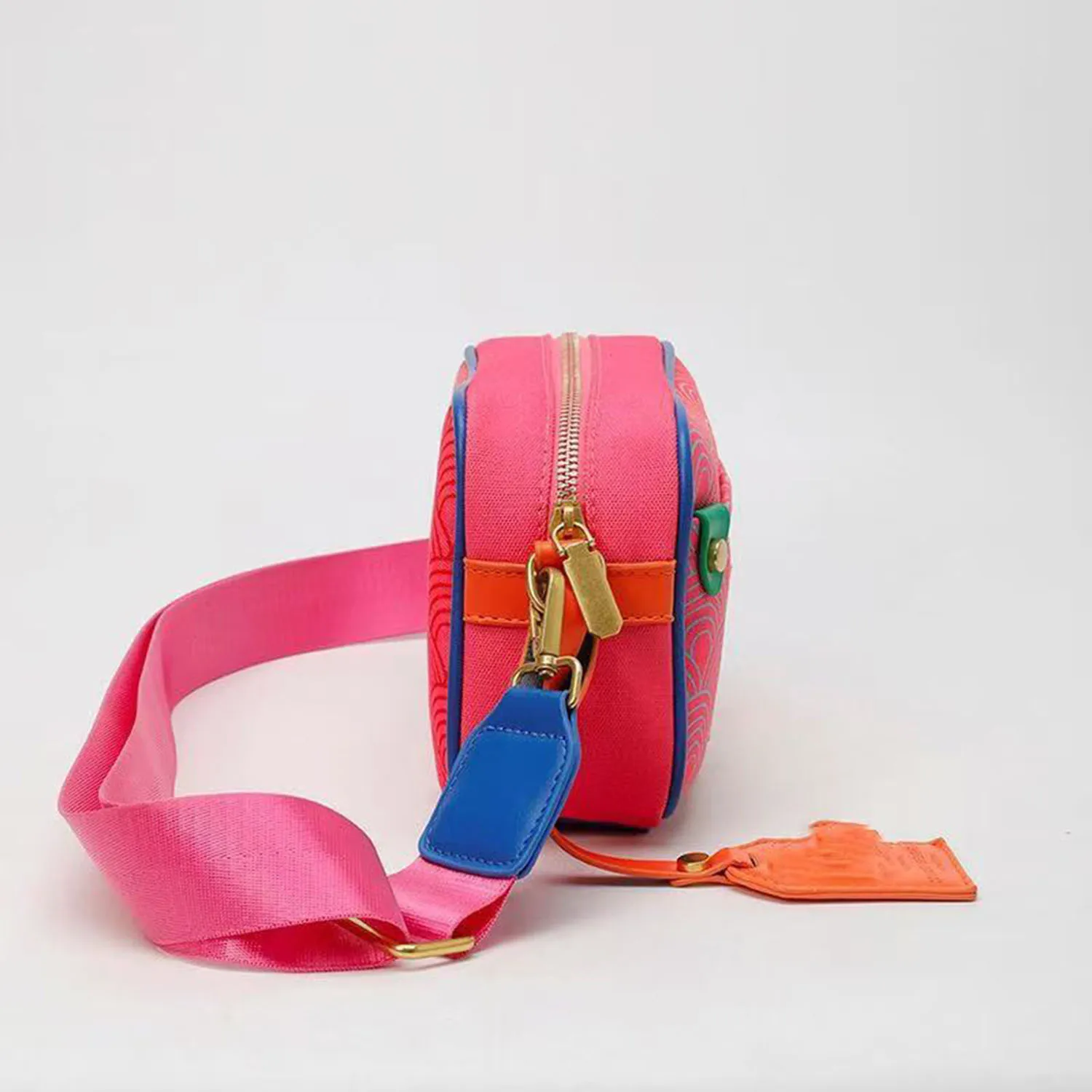 Women's K-G Camera Style Gradient Stitching Fashion Chain Bag Shoulder Bag Crossbody Ladies CrossBody Handbag