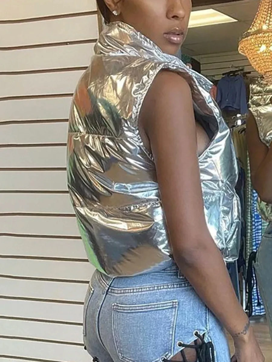 Рисунок 4 - Зимнее серебристое Стеганое пальто-пуховик