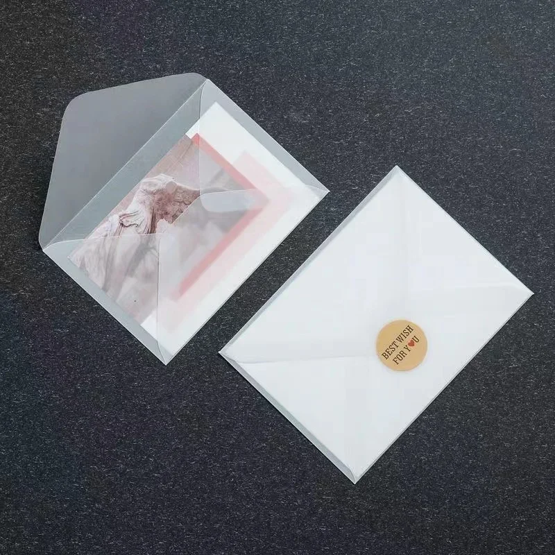 10pcs/lot Semi-transparent Sulfuric Acid Paper Envelopes for DIY Postcard Greeting Card Storage Wedding Invitation Gift Packing
