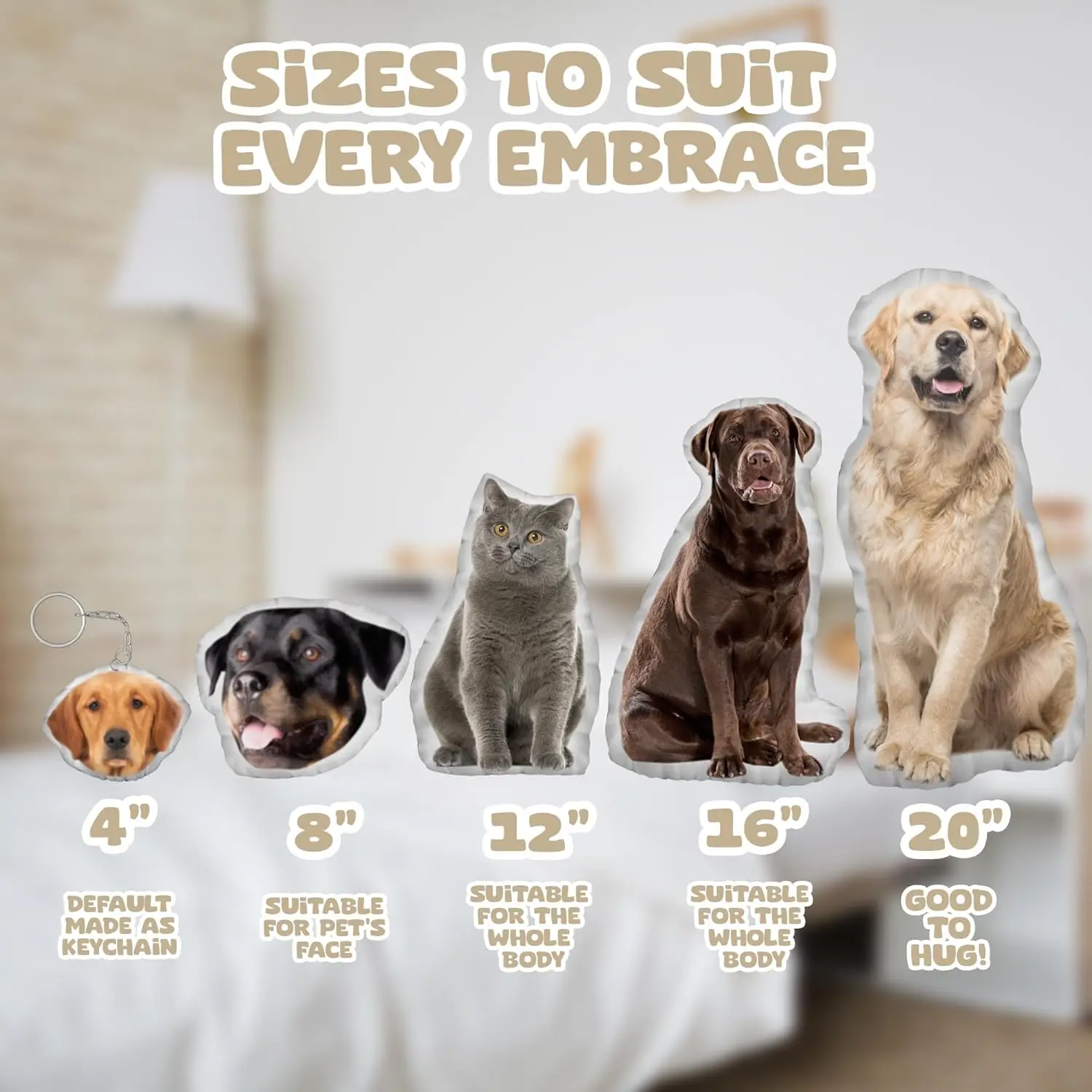 Custom Pets Cushion Personalized Filling Pets Photo Cushion DIY Pillow for Putting Picture of Cats and Dogs Home Decor 3