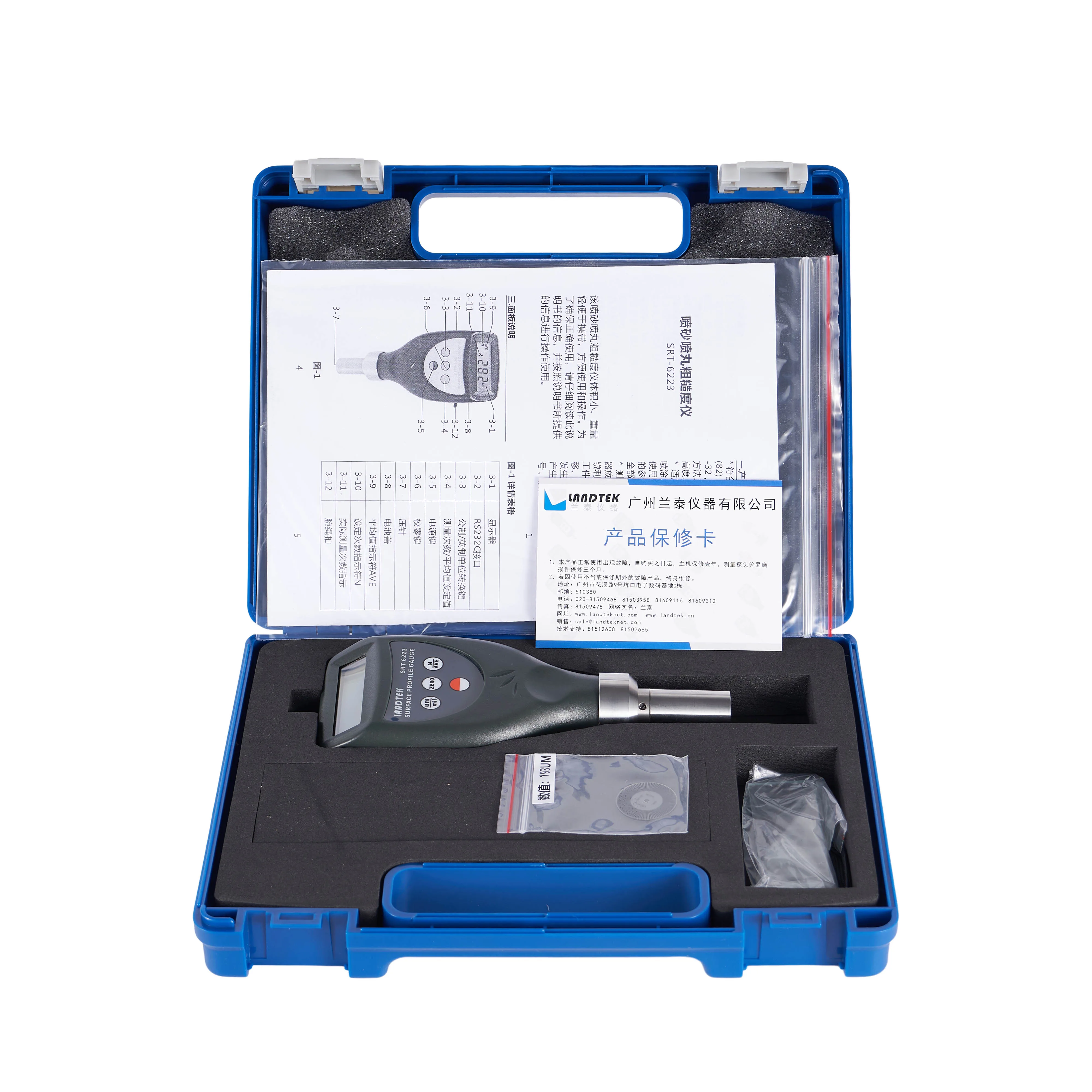 Abrasive blasting roughness meter SRT-6223 digital display surface roughness meter 0-800um printing spraying anchor gauge