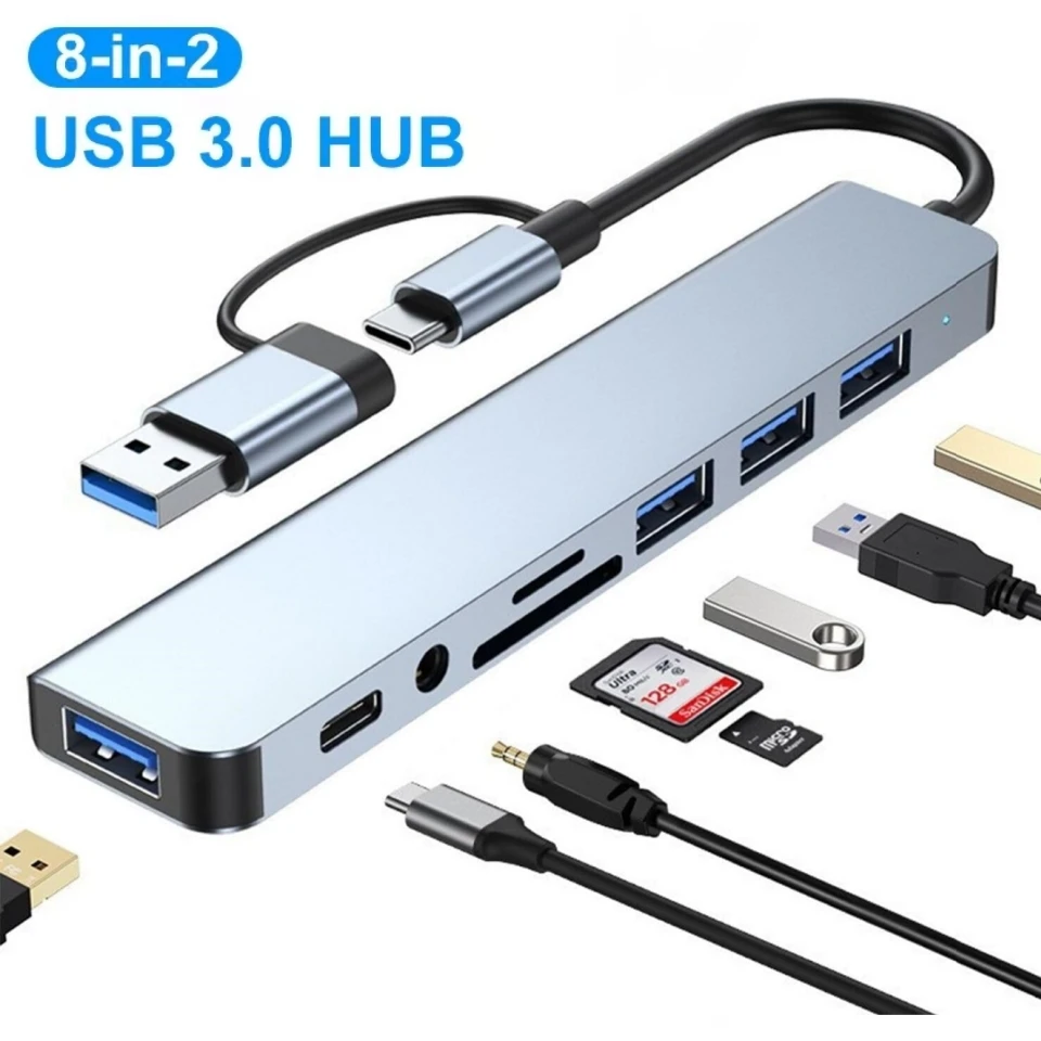 

USB 3.0 HUB USB C HUB Type C Splitter USB 3 Hab With SD TF Card Reader Multi Port Expander C Dock Adapter PC Laptop Accessories