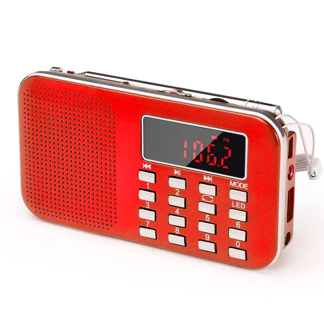 Mini radio portátil AM FM Radio de bolsillo con MP3, PRUNUS J09 AM FM Radio  portátil de onda corta con la mejor recepción