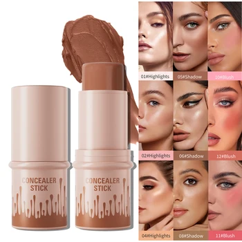 Trucco Viso Marrone Bronzer Contorno Stick Contouring Bronzer Stick Evidenziatore Illuminante Fard Stick Rouge Crema Correttore Penna 1