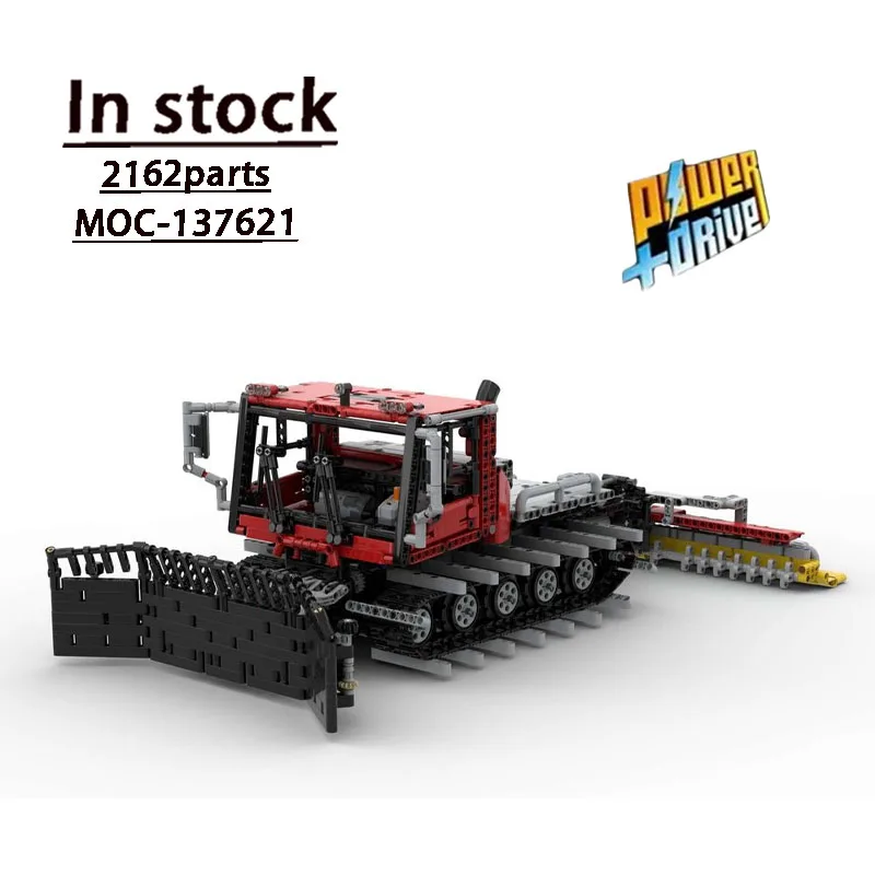 Moc High-Tech Pistenbully 400 Spazzaneve Fm Trattore Unità Semirimorchio Telecomando Camion Torre Testa Tecnologia Blocchi Giocattolo