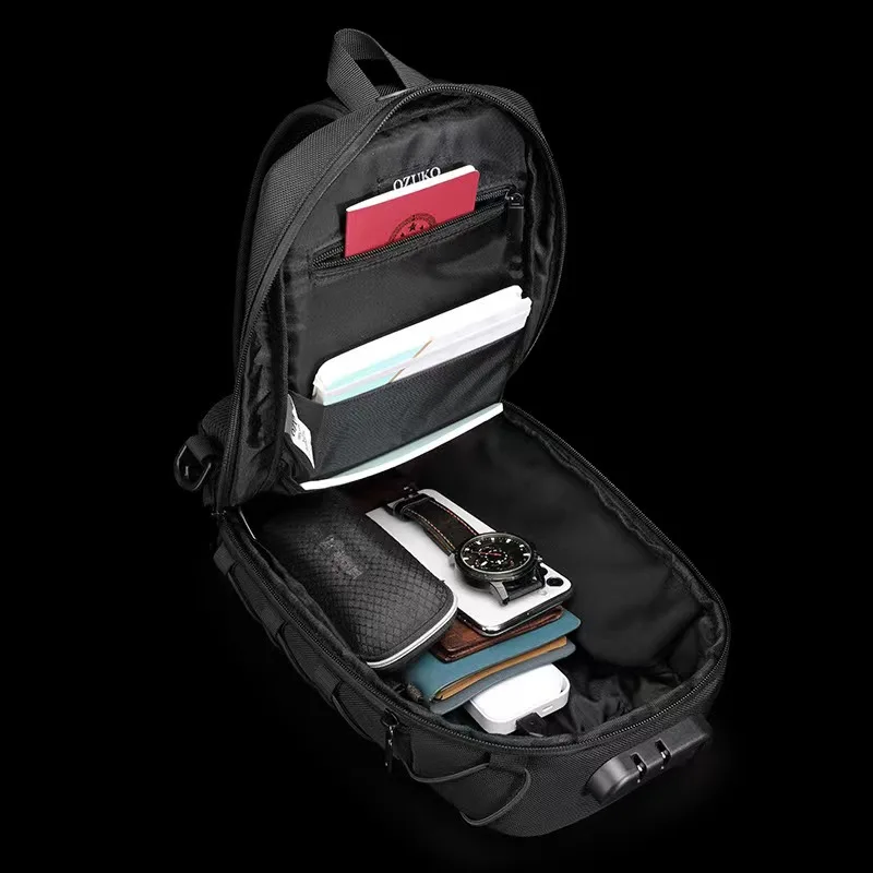 New Tactical Chest Bag Fashion with USB Chest Bag Waterproof Outdoor Sports Bag Close Your Waist Bag.