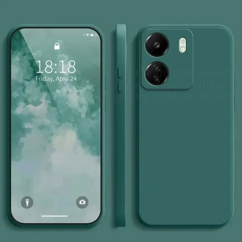 Silicone Soft TPU Matte Phone Case - Solid Color, Thin Design