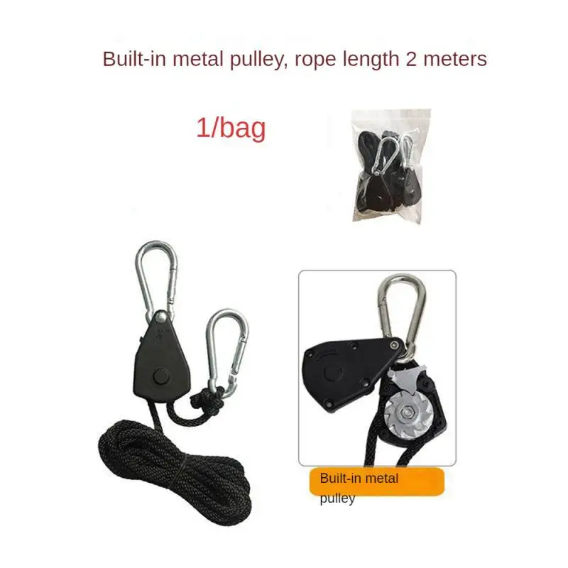 

set With Cla Light Adjustable Reinforced Hangers Hanging Ratchet Pulley Grow Duty Rope Pulley Duty Clip Plant Grow Ropes