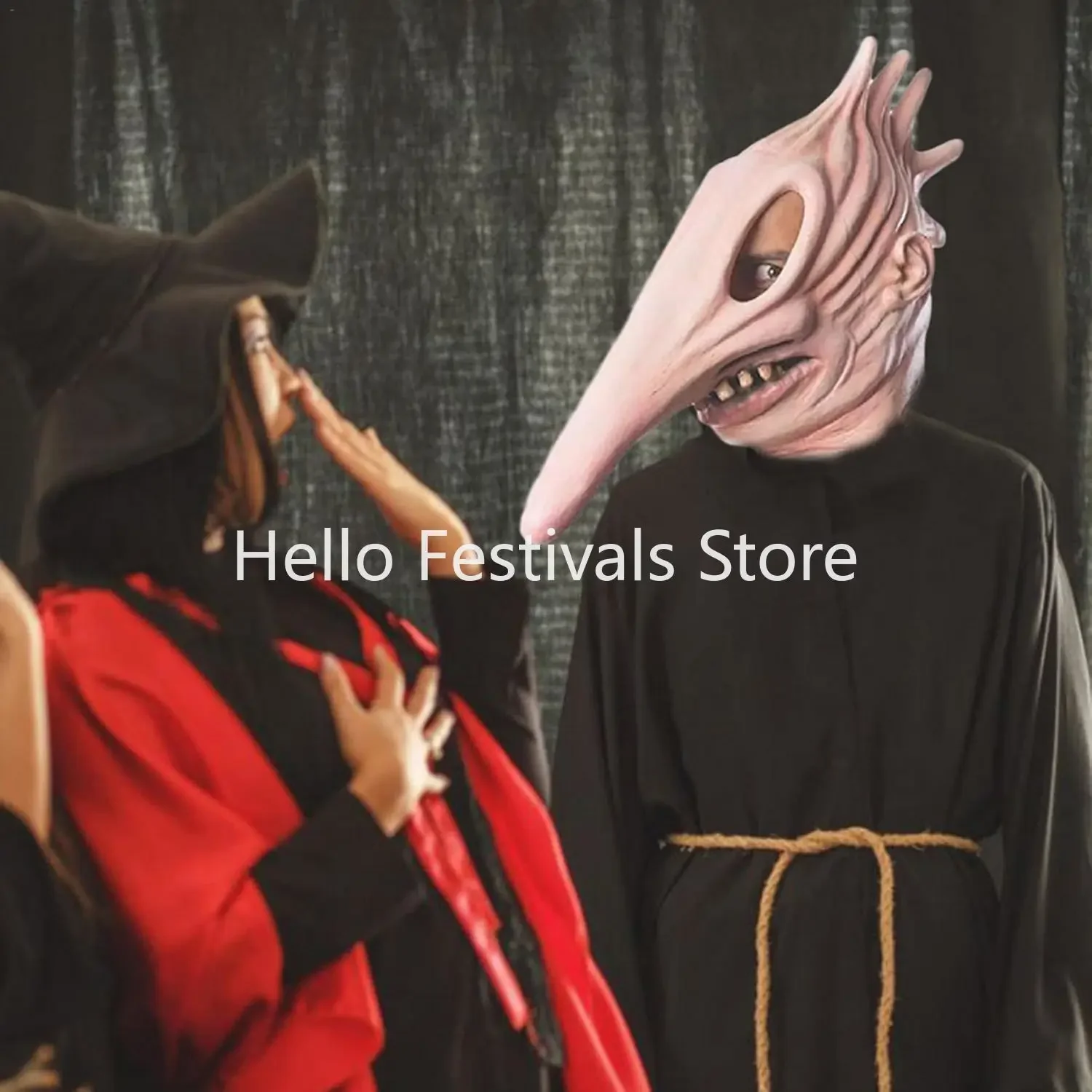 Adam Barbara Full Face Headgear for Halloween Cosplay Prop Scary Halloween Mask Carnival Masquerade Party Dress Up Fright Props