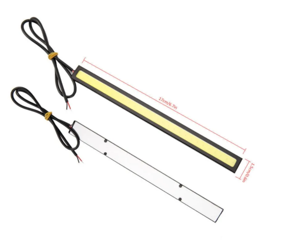 Waterproof Daytime Running Lights COB Fog Lamp Car Styling Led Day Light DRL Lamp Fog Bar Lamp Strip Lights 17cm Universal