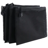 A42I-12 Pieces Mesh Bags Black Mesh Zipper Pouch Makeup Bags Cosmetic Travel Organizer Bags Pencil Case 2