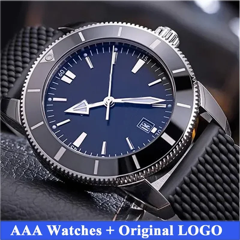 

Luxury Brand Mens Watches Stainless Steel Rotating Bezel Mens Watch Automatic Mechanical Rubber Band Watch Luminous Wristwatches