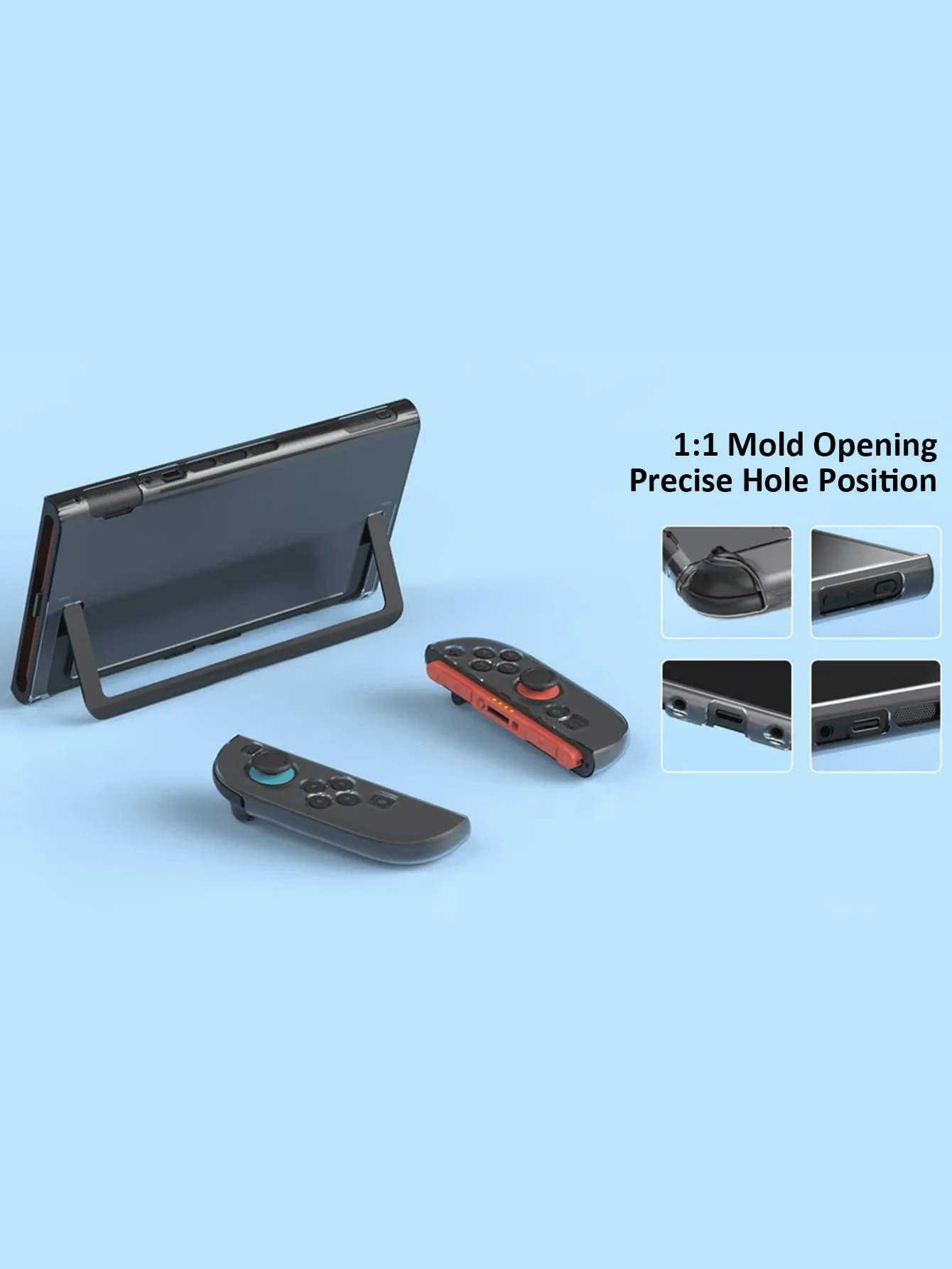 Transparent Protective Case Set for Console and Controllers - Scratch-Resistant, Ultra-Thin with Anti-Fingerprint Coating