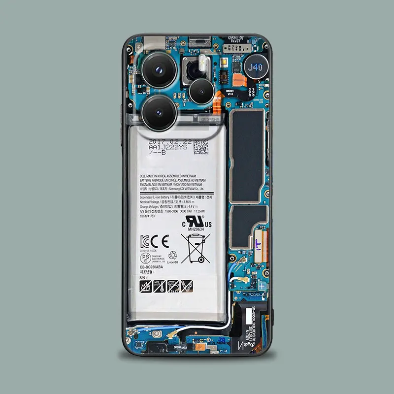 Retro Cassette Tapes Circuit Board Camera Phone Case Cover