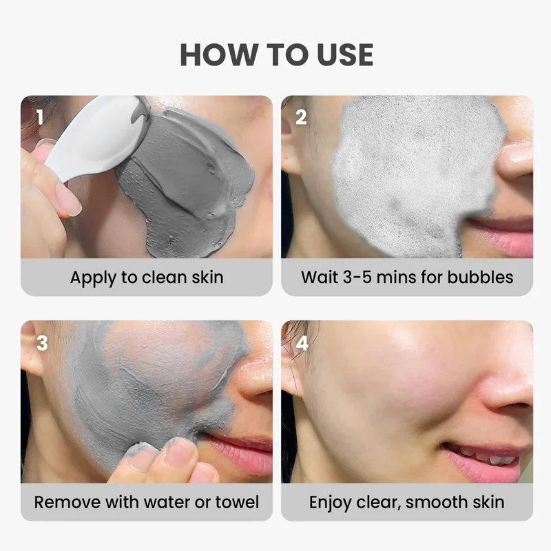 YUITIKUE, Holy Basil & Bubblegum Deep Cleansing Mud Mask, deep cleansing and moisturizing, suitable for all light beige types