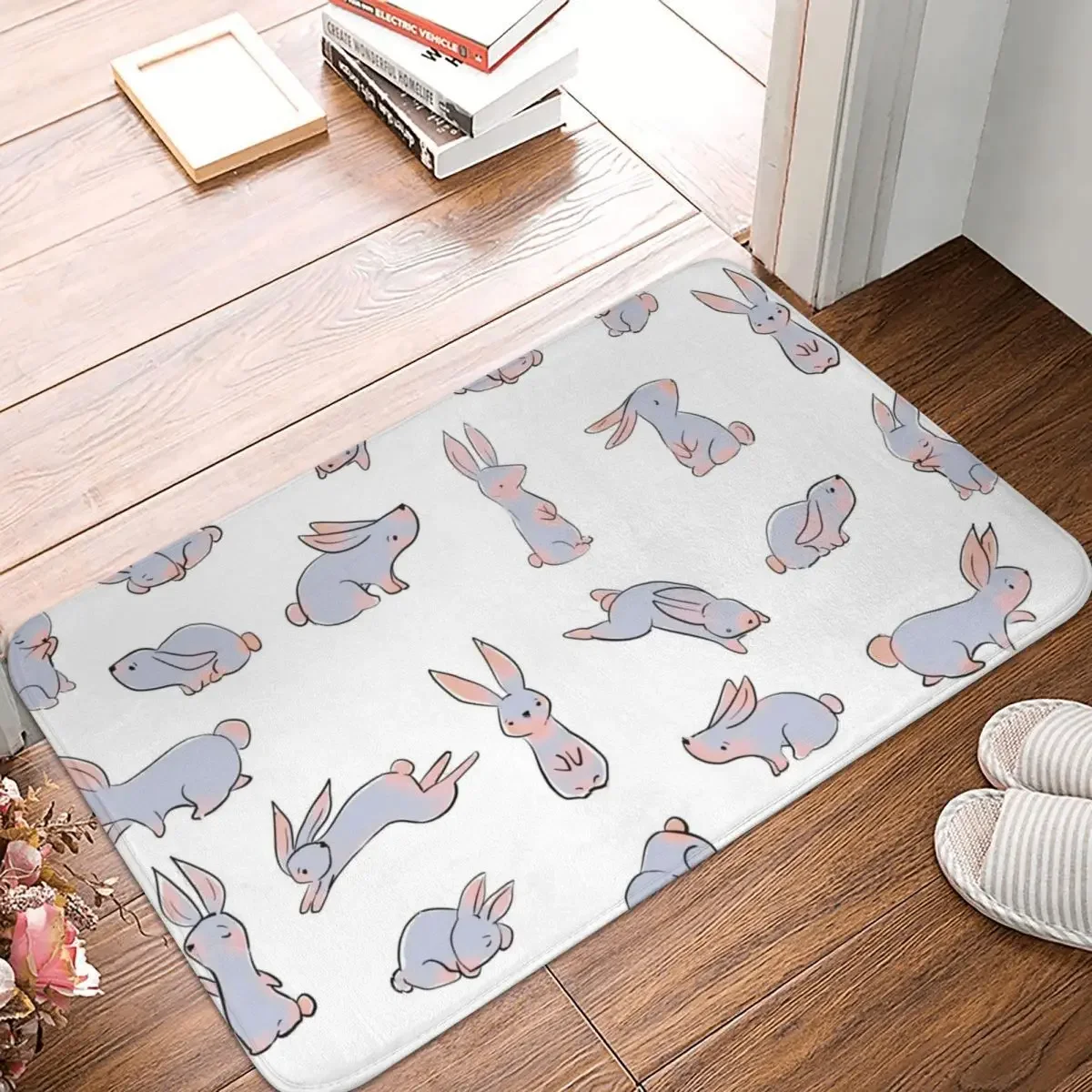 

Pink Rabbit Doormat Rug Carpet Mat Footpad Polyester Anti-slip Antiwear Entrance Kitchen Bedroom Balcony Toilet