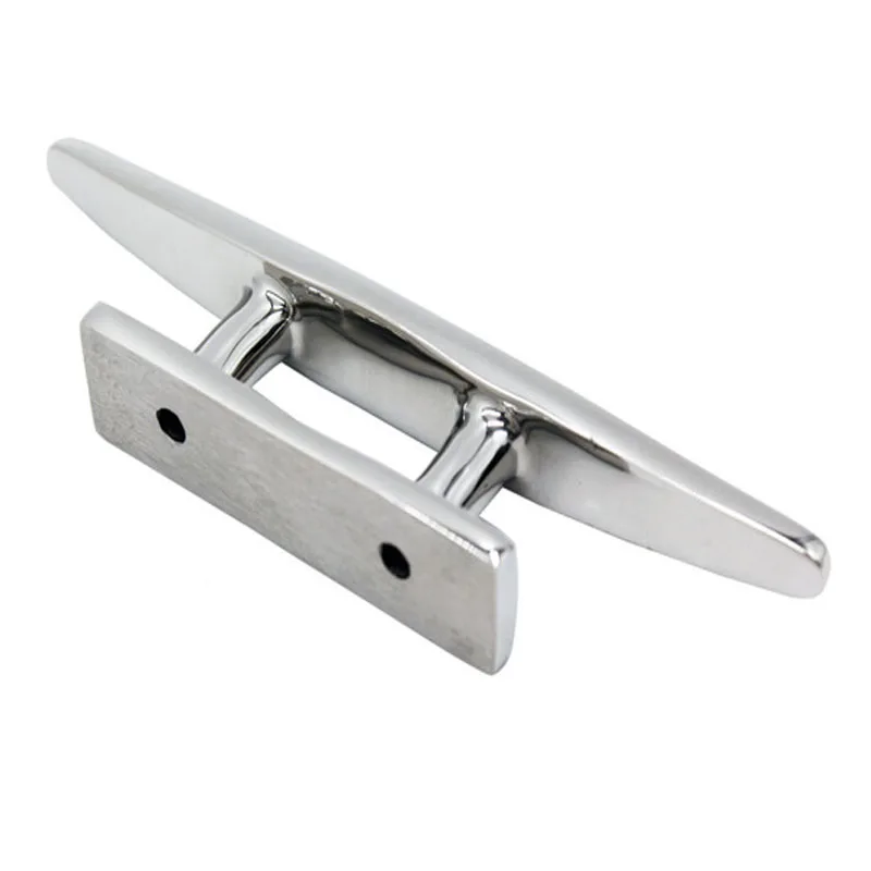4" 5" 6" 8" 10" Low Flat Cleats 316 Stainless Steel 2 Hole Hardware Boat Cleats For Marine Boat Deck Rope Tie Yacht Accessories Marine Accessories Marine Hardware