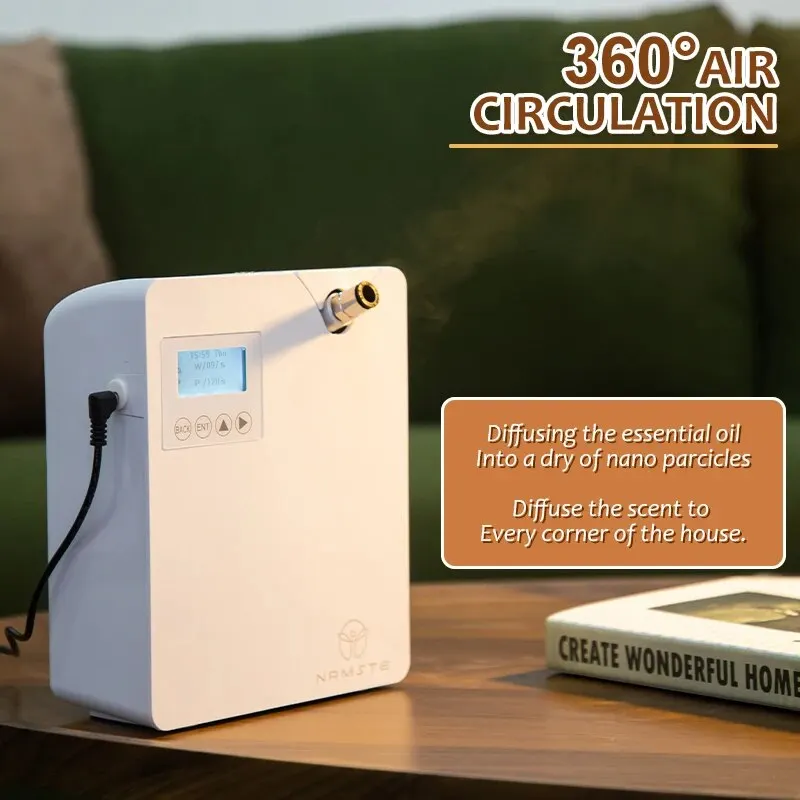 NAMSTE 아로마 오일 디퓨저 벽 마운트 HVAC 향기 기계 디퓨저, 스마트 앱 제어, 호텔 가정용 전기 향기 장치