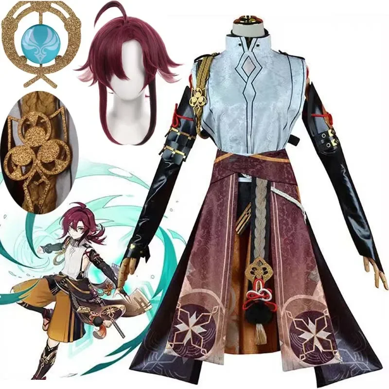 

Jacquard Fabric Shikanoin Heizou Cosplay Costume Uniform Wig Halloween Anime Cosplay Shikanoin Heizou Outfits