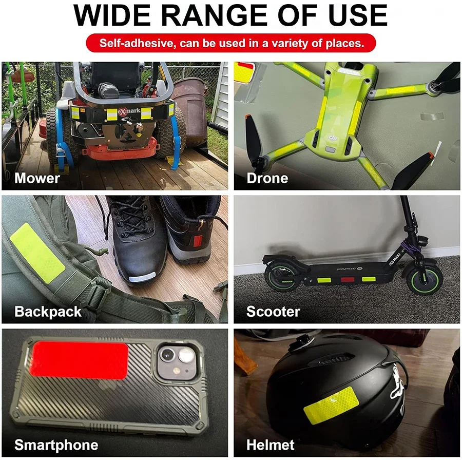 10 반사 스티커, 경고 안전 반사 스티커, 애완 동물 안전 경고 1.18 X 3.25 인치 방수 야간 투시경 스티커