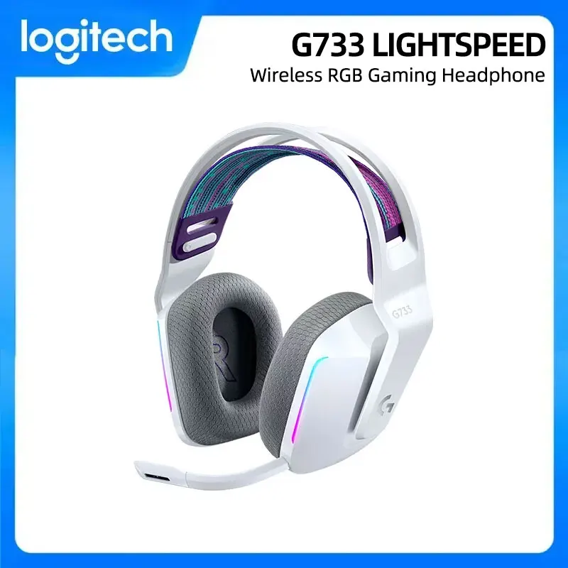 

Беспроводные Игровые наушники Logitech G733 LIGHTSPEED RGB DTS с микрофоном для ноутбуков, ПК, геймеров, 7,1 объемный звук, беспроводные наушники