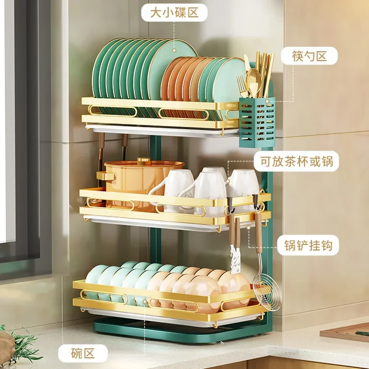 A Luxury Item for Small Kitchens: A Stainless Steel Wall-Mounted Dish Rack