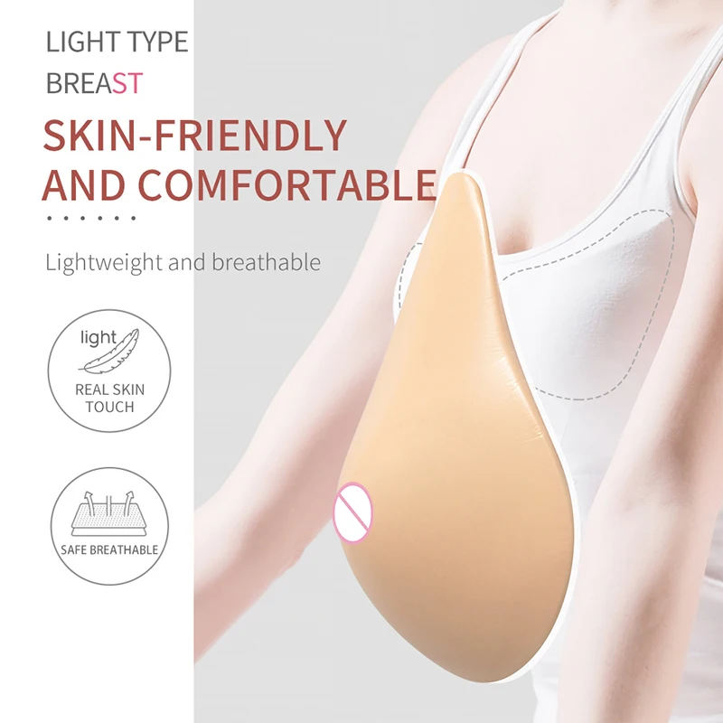 LERVANLA Silicone Breast Form for Mastectomy Women Fake Chest Light Weight Breathable Armpit Resection Make Up