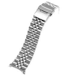 Enhanced Stainless Steel Watch Strap - Premium Metal Bracelet - 22mm (A - Silver - Nologo)