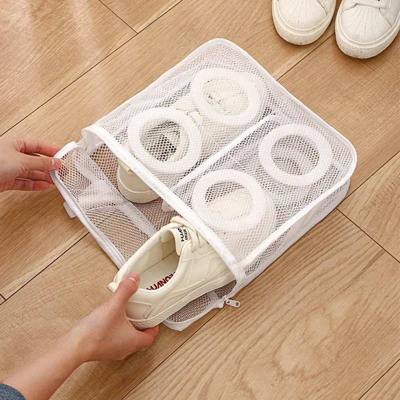 3pcs/set Mesh Laundry bag Washing Machine Shoes Bag Travel Storage bags Portable Anti-deformation Protective Clothes organizer 4