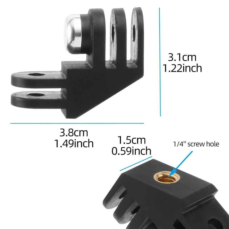 Accessorio Per Montare Action Cam Su Treppiedi MotuTech 1/4 Vite Adattatore Per Supporto Treppiede In Alluminio Per Action Camera Universale Per GoPro Insta360 X3