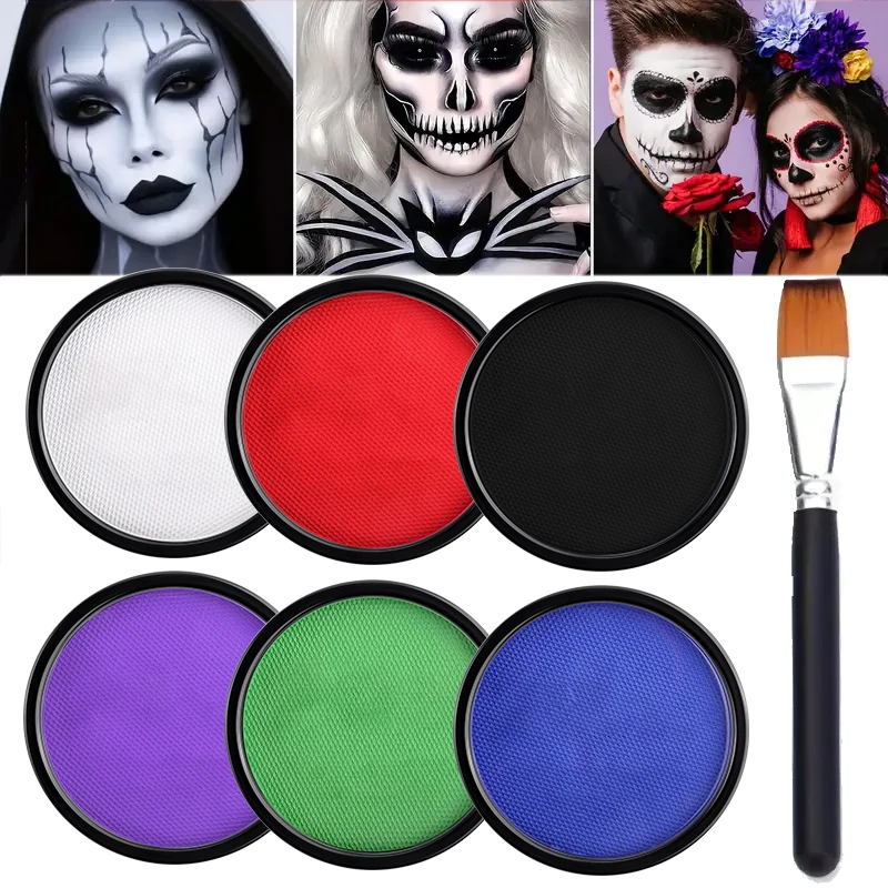 Water Monochromatic Face Body Painting Palette 30G Halloween Festive Washable Makeup Costume Body Partie body face paint,face body paint
