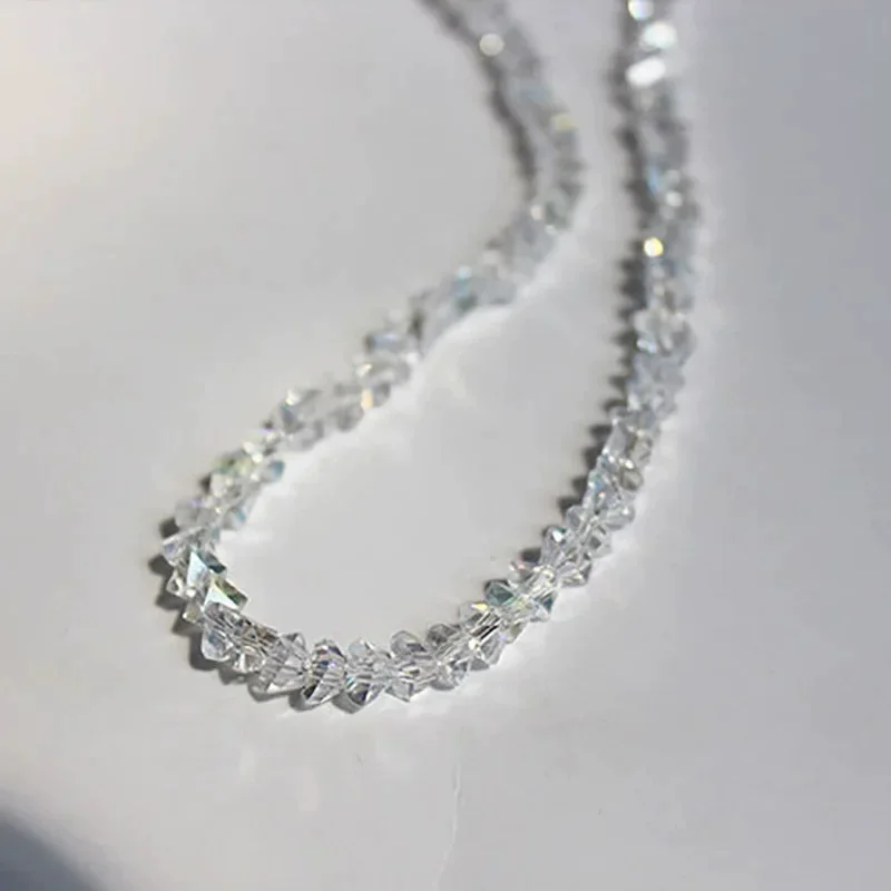 Tetrahedron Triangle Crystal Glass Charm Detail 4
