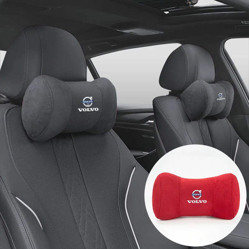 Car Seat Headrest Neck Pillow Protector Pad Accessories For Volvo S60 V40 V50 V60 XC60 XC90 XC40
