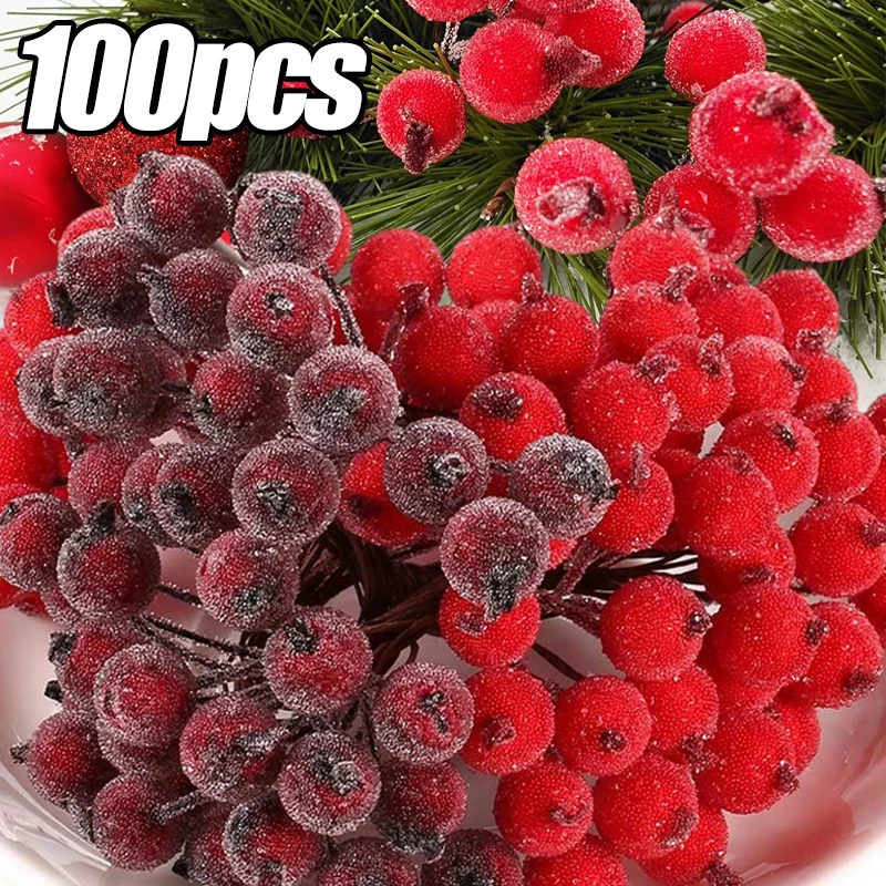 1Pcs Artificial White Berries Stems Christmas Berry Branches For Flowers  Arrangements&Home DIY Crafts Fake Snow Tree Decorations - AliExpress