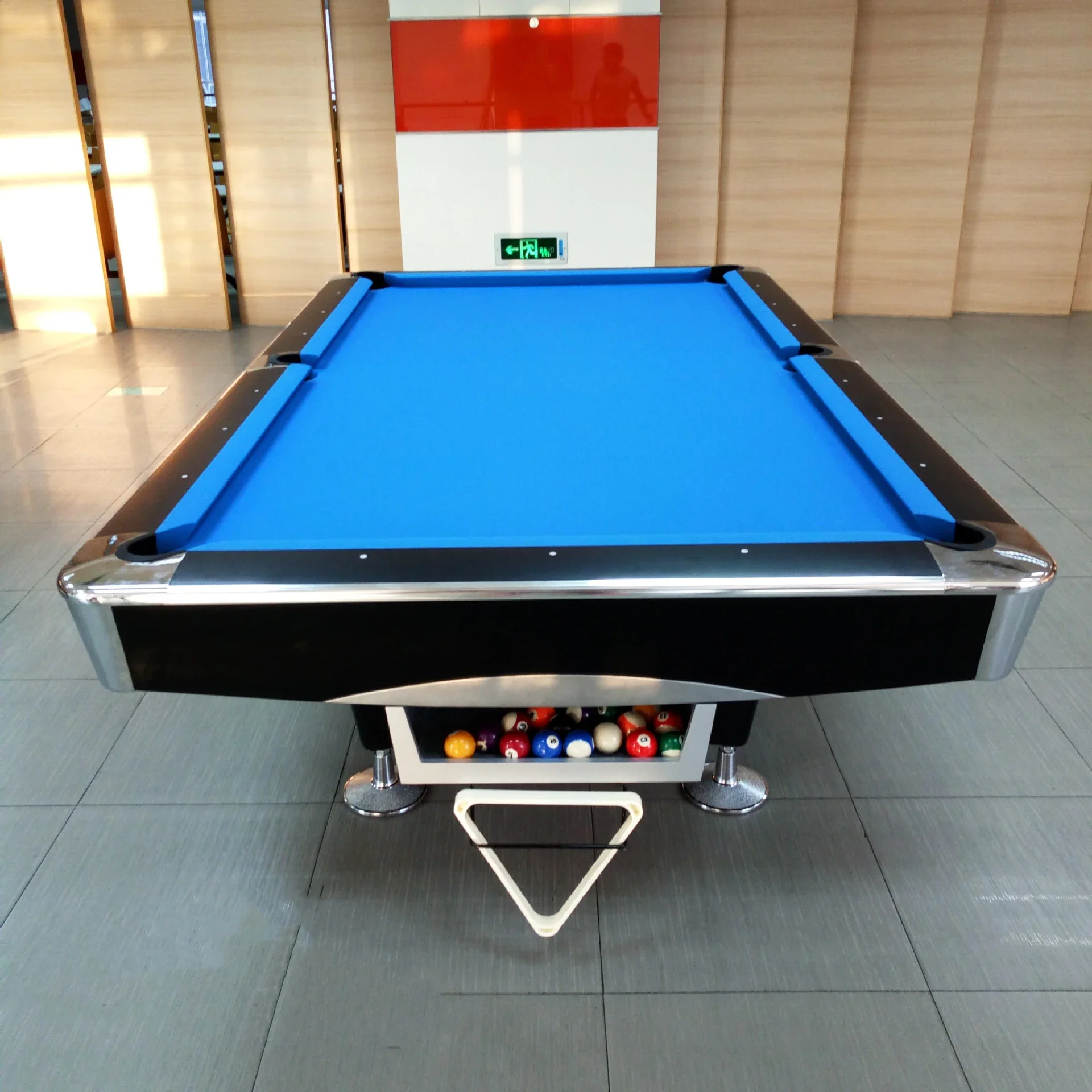 Wholesale Professional Cheap Tournament Mesa De Billar Solid Wood Stone K55 Rubber Slate Pool Table 9ft Billiard 1