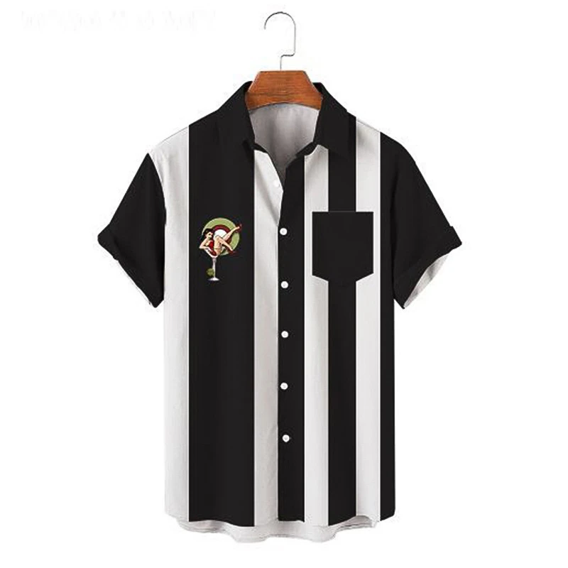 Daily Fashion Casual Men Women Shirts Stripe Musical Note Print Street Hip Hop T-shirt Homme Oversized Short-sleeved Male Tops 3