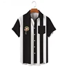 Daily Fashion Casual Men Women Shirts Stripe Musical Note Print Street Hip Hop T-shirt Homme Oversized Short-sleeved Male Tops 3