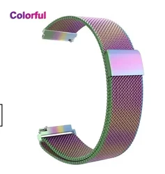 Enhanced Metal Band for Honor Watch - Premium Stainless Steel Strap, 20mm/22mm (ML - Colorful)