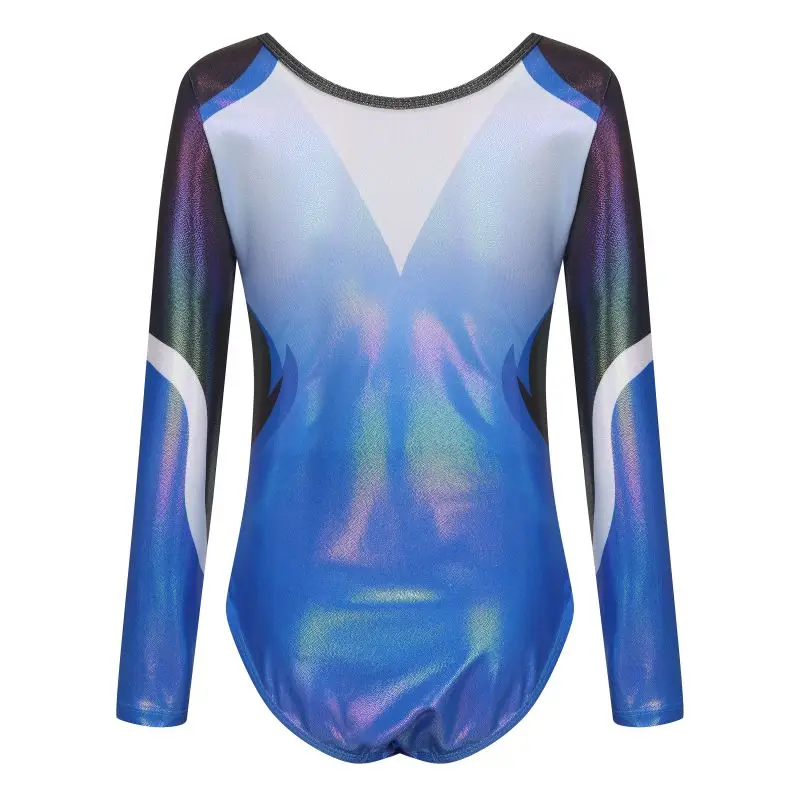 Kids Girls Gymnastics Leotard Ballet Dance Bodysuits With Shorts And Hairband Set Workout Figure Skating Long Sleeve Outfits